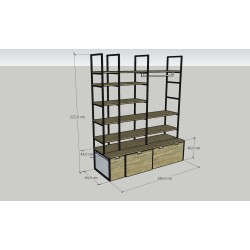 Etagères penderie ouverte sur mesure